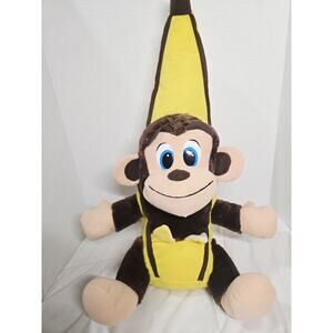 Baby Monkey in a Banana Peel Costume Plush Classic Toy Co 13” Tall Pretend Decor